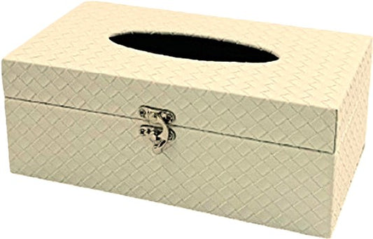 קופסת טישו דמוי עור במגוון צבעים-קופסת טישו-אבי מתנות-שמנת-סופר הום