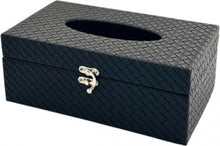 טען תמונה לצפייה בגלריה, קופסת טישו דמוי עור במגוון צבעים-קופסת טישו-אבי מתנות-שחור-סופר הום