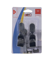 טען תמונה לצפייה בגלריה, קולב הדבקה עגול שחור - 4 יחידות-מתלים למטבח-SUPERHOME סופרהום-שחור-עגול-סופר הום