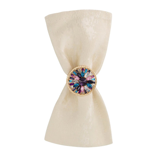 סט 6 חבקים יוקרתיים למפיות דגם עיגול אבנים-חבקים למפיות-ARTEX HOME-סופר הום