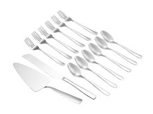 טען תמונה לצפייה בגלריה, סט קפה ועוגה ( 14 ) חלק OPAL נירוסטה אריזת מתנה-סט סכו"ם לעוגה-Soltam סולתם-סופר הום