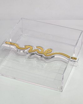 מחזיק מפיונים שולחני - מגוון צבעים-מחזיק מפיות שוכב-SUPERHOME סופרהום-שקוף זהב-סופר הום