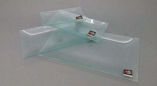 מגש זכוכית מלבן - גדלים שונים-הגשה זכוכית-CASA BELLA-34*17 ס"מ-סופר הום