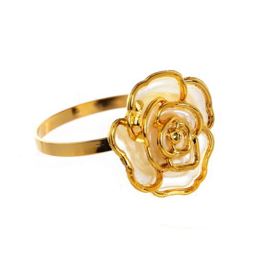 סט 6 חבקים למפיות ורד פנינה וזהב-חבקים למפיות-SUPERHOME סופרהום-סופר הום