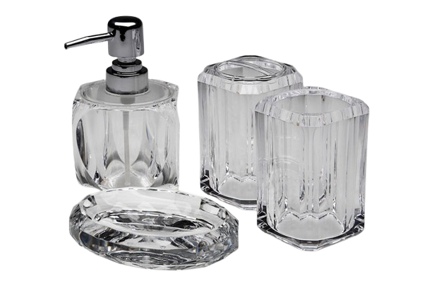 סט אמבטיה life style אקרילי כהה-סט לשירותים-סופר הום-שקוף-סופר הום