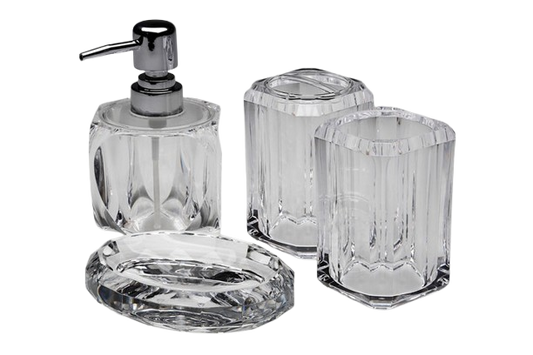 סט אמבטיה life style אקרילי כהה-סט לשירותים-סופר הום-שקוף-סופר הום