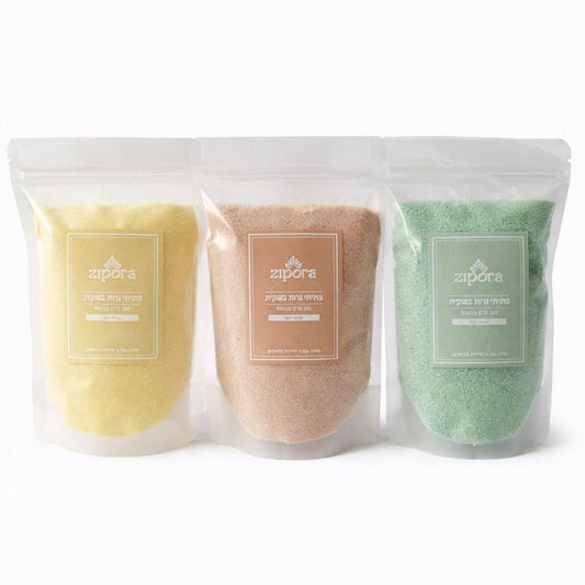 פתיתי נרות בשקית 300 גרם - מגוון צבעים-נרות-ציפורה-כחול-סופר הום