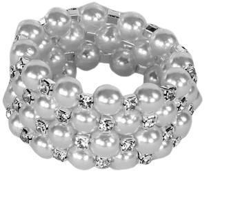 סט 6 חבקים יוקרתיים למפיות דגם פנינים ויהלומים-חבקים למפיות-GIFTSHOP-סופר הום