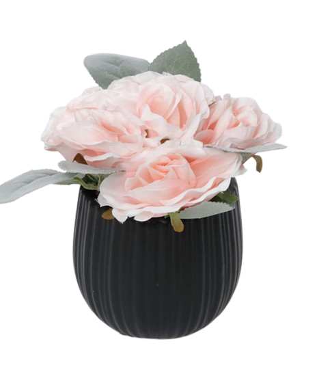 עציץ ורדים בכלי קרמיקה - 2 צבעים-עציץ-GOLYAN-שחור-סופר הום