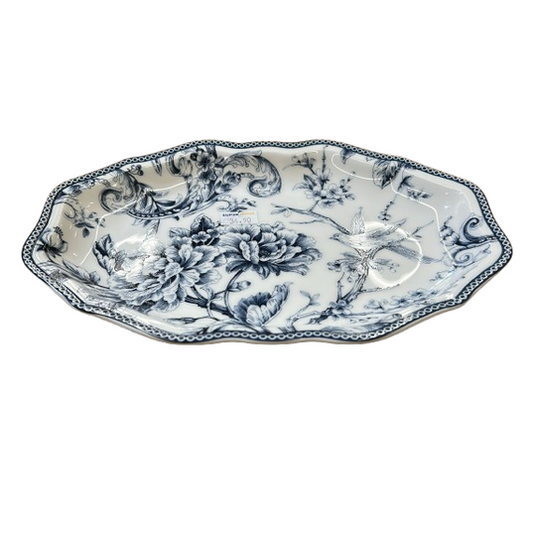 פלטה אובלית BONE CHINA LIMOGES - מגוון גדלים-מגש פורצלן-GOLYAN-3*22*31 ס"מ-סופר הום