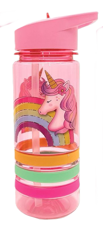 בקבוק מים אקרילי צמיד סיליקון - 500 מ"ל-סופר הום-חד-קרן-סופר הום