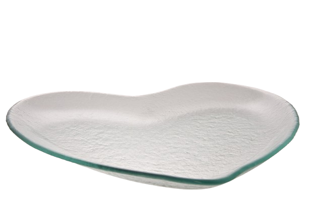 מגש זכוכית בצורת לב 33*30 ס"מ-הגשה זכוכית-CASA BELLA-סופר הום