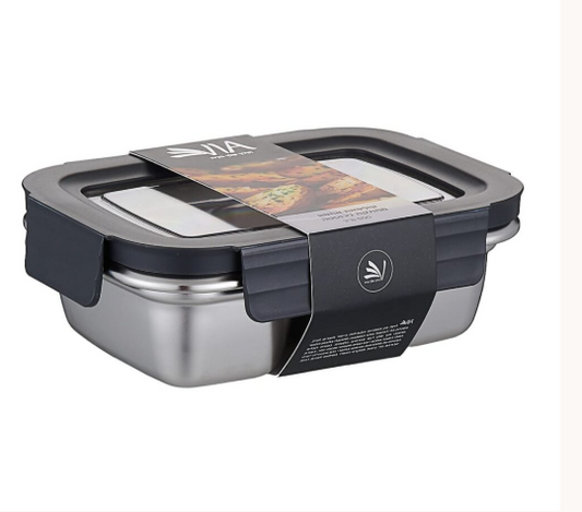 קופסת אחסון נירוסטה - מגוון צבעים-קופסאות מטבח תרמיות-Via Home-שחור-סופר הום