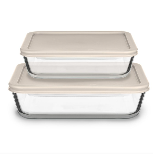 סט 2 כלי אחסון זכוכית COOK&STORE-מיכל אחסון-Food Appeal-סופר הום