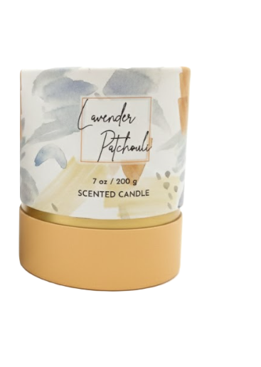 נר ריחני בזכוכית מעוצבת – מגוון ניחוחות-נרות-GolySpa-לבנדר ופצ'ולי-סופר הום