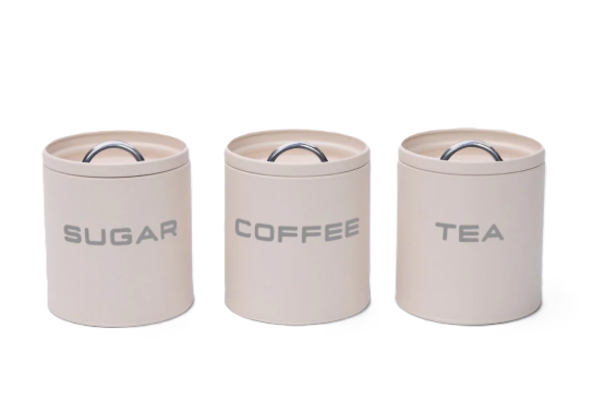 סט תה קפה סוכר שמנת/שחור LEE-סט תה קפה סוכר-Cucina-שמנת-סופר הום