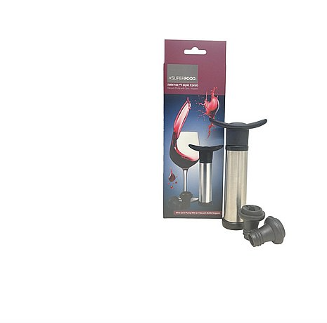 משאבת וואקום ליין + שני פקקים-פקק לבקבוק יין-Super Food-סופר הום