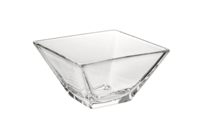 קערת הגשה מרובעת מזכוכית שקופה - מגוון גדלים-קערת זכוכית-Borgonovo-10 ס"מ-סופר הום