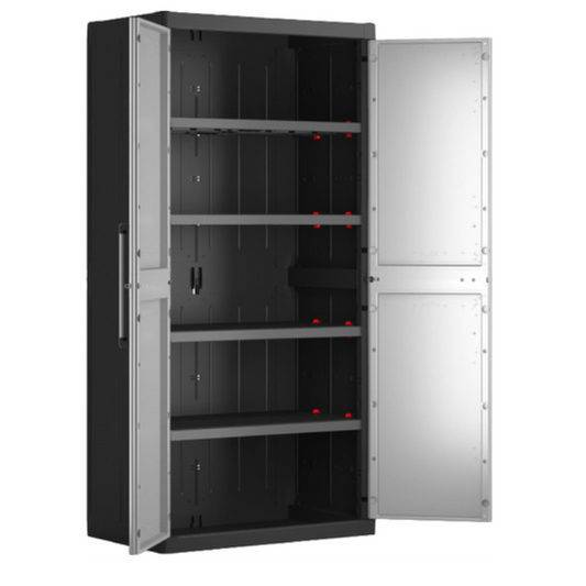 ארון שירות דטרויט XL - אפור-שחור-ארון שרות-Keter-סופר הום