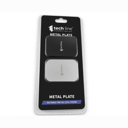 אריזת זוג פיסות מתכת להדבקה על הטלפון - METAL PLATE-אביזרים לנייד-TECHLINE-סופר הום
