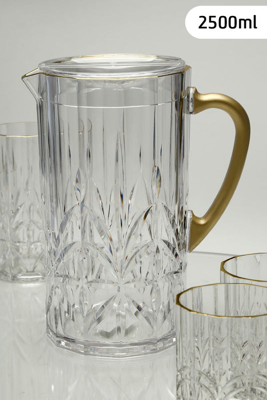 קנקן שתייה פוליקרבונט פס זהב-קנקן פלסטיק-GOLYAN-סופר הום