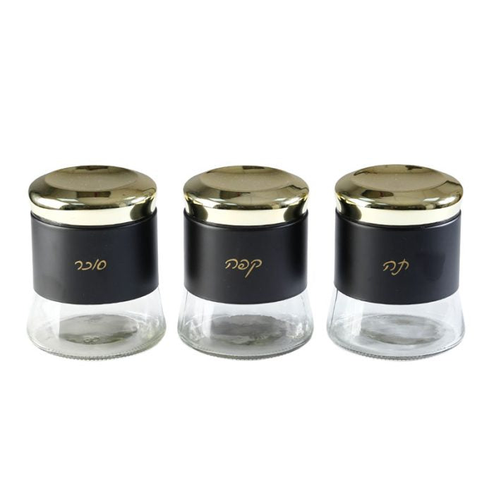סט סוכר קפה תה דגם BERLIN BLACK GOLD-סט תה קפה סוכר-מ.י.ד גוליאן בע"מ-סופר הום