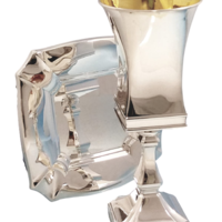 כוס קידוש רגל - חלק כסוף-גביע קידוש כסוף-חושן-סופר הום