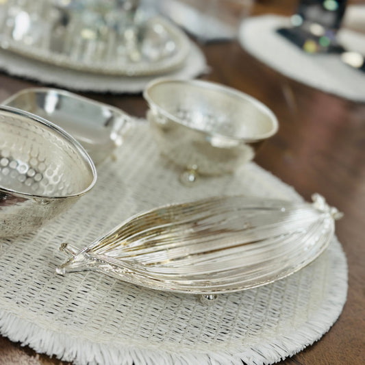 קערת ענפים ציפוי כסף-קערות מתכת-סופר הום-סופר הום