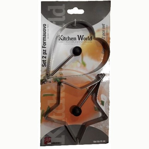 סט 2 רינגים לביצה/פנקייק-תבנית פנקייק-Kitchen World-סופר הום