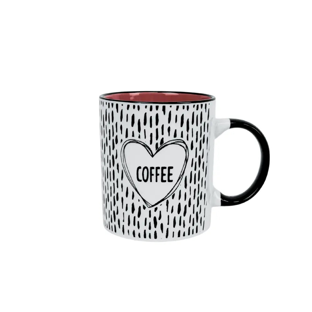 מאג עגול שחור לבן - מגוון דוגמאות-ספלים חרסינה-א. לויזון-Coffee-סופר הום