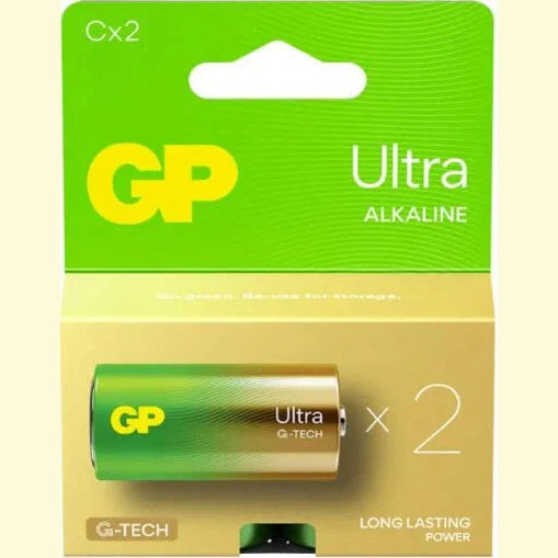 זוג סוללות Ultra Alkaline 1.5V 14A C GP GPPCA14AU067 - סוג C-בטריות-GP-סופר הום