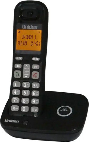 טלפון אלחוטי עם צג שיחה מזוהה ודיבורית צבע שחור-טלפון אלחוטי-סופר הום-סופר הום