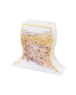 מעמד לקופסת גפרורים - פלסטיק אקרילי - דגם הכותל המערבי-מעמד לקופסת גפרורים-אבי מתנות-סופר הום