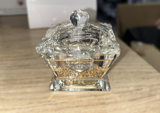 מלחיה קריסטל מוזהבת-מלחייה סגורה-אבי מתנות-סופר הום