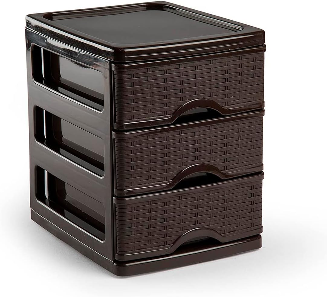 מגירון ראטן קטן - 3 מגירות-מגירון ראטן-Plasticforte-סופר הום