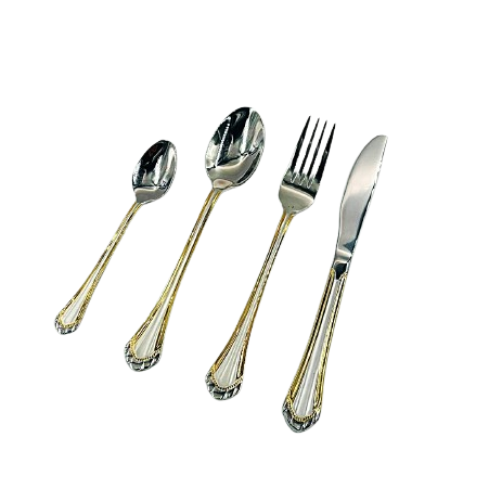סט סכום נירוסטה 6 סועדים - מגוון דגמים וגדלים-סכו"ם כסוף-אבי מתנות-לוטוס-24 חלקים-סופר הום