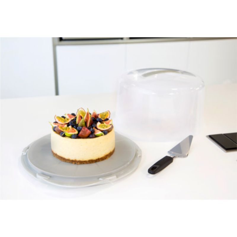 פעמון עוגה עגולה יוקרתי שקוף 30/18 ס''מ עם ידית נשיאה נוחה-פעמון לעוגה עגולה-SUPERHOME סופרהום-סופר הום