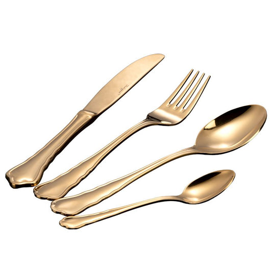 מארז סכו"ם 24 חלקים בגימור מאט - זהב/כסף-סכו"ם זהב-Food Appeal-זהב-סופר הום