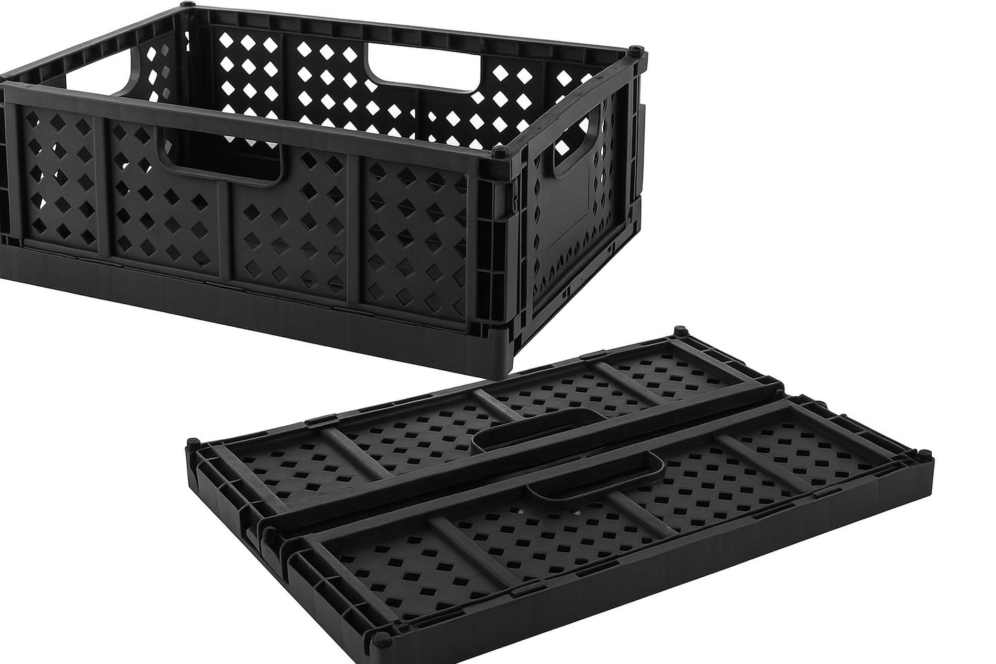 ארגז פלסטיק מתקפל - מגוון צבעים-קופסא-סופר הום-שחור-סופר הום