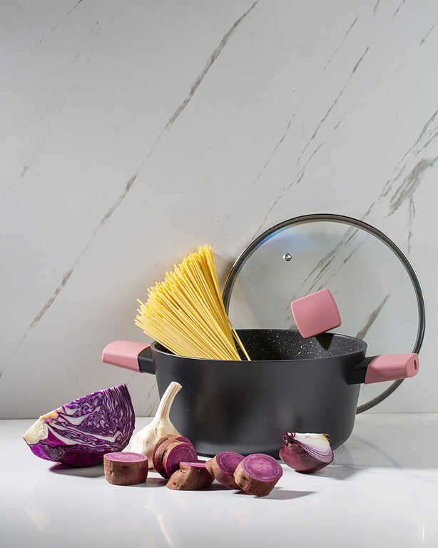 CASUAL סירי אלומיניום ציפוי אבן שיש במגוון גדלים - סדרת-סירי אלומיניום-Food Appeal-סוטאז' 32 ס"מ 5.4 ליטר-סופר הום