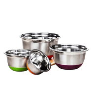 Load image into Gallery viewer, קערת נירוסטה איכותית עם תחתית סיליקון ב3 גדלים-קערות נירוסטה-Food Appeal-גדול - 28 ס"מ קוטר - טורקיז-סופר הום