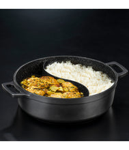 טען תמונה לצפייה בגלריה, סיר מחולק 30 ס"מ 5.7 ליטר דופן ישרה BLACK MARBLE-סירי אלומיניום-Food Appeal-סופר הום