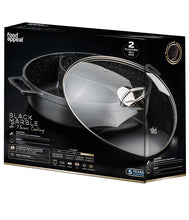 טען תמונה לצפייה בגלריה, סיר מחולק 30 ס"מ 5.7 ליטר דופן ישרה BLACK MARBLE-סירי אלומיניום-Food Appeal-סופר הום