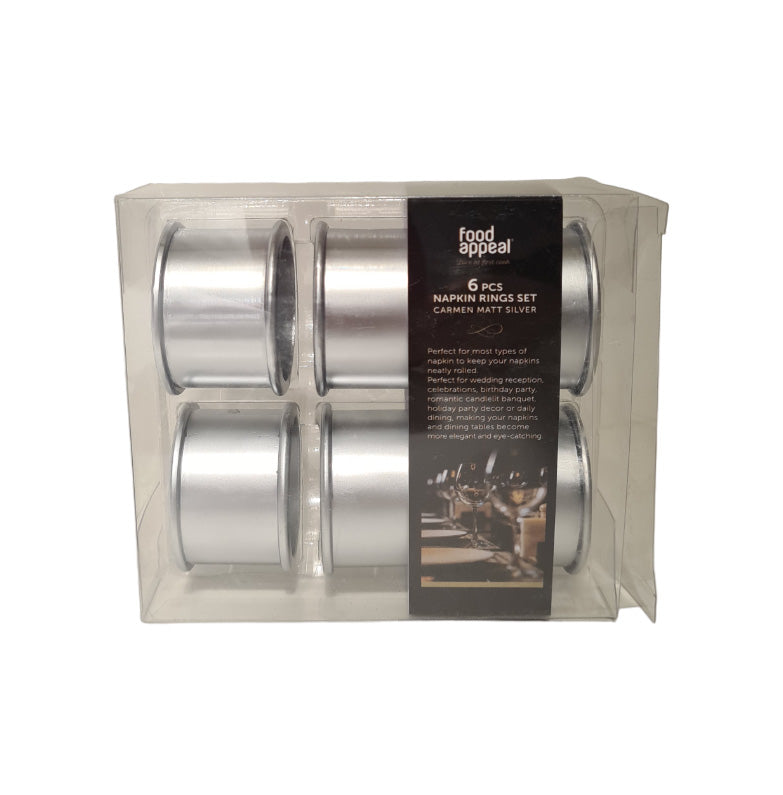 סט 6 חבקי מפיות CARMEN-חבקים למפיות-Food Appeal-סופר הום