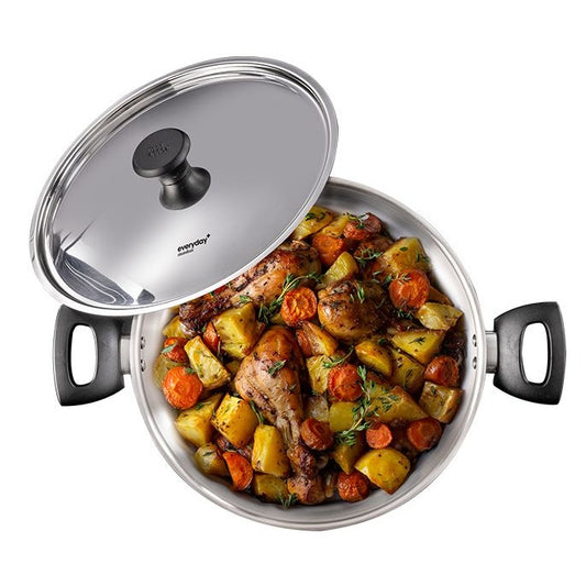 סיר נירוסטה 26 ס"מ , 6.2 ליטר EVERYDAY+ STAINLESS-סירי נירוסטה-Food Appeal-סופר הום