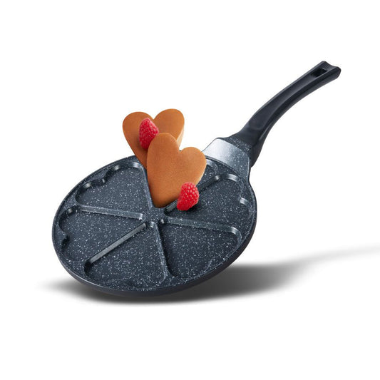 מחבת פנקייק לבבות 26 ס”מ 6 שקעים BLACK MARBLE-מחבת קרפ ופנקייק-Food Appeal-סופר הום