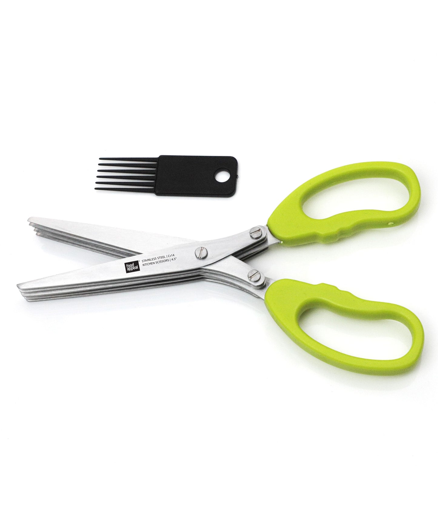 מספריים לירק ותבלינים 5 להבים + מנקה-מספריים למטבח-Food Appeal-סופר הום