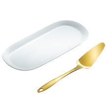 טען תמונה לצפייה בגלריה, סט להגשת עוגה - מגש ניו בון ציינה ומרית-מגש מלבני-Food Appeal-סופר הום