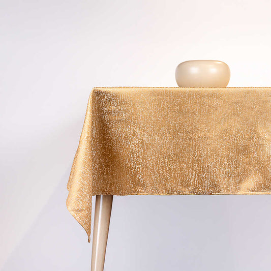 מפת ג'קארד מהודרת 155*250סמ KATHRIN זהב-מפת שולחן-Food Appeal-סופר הום