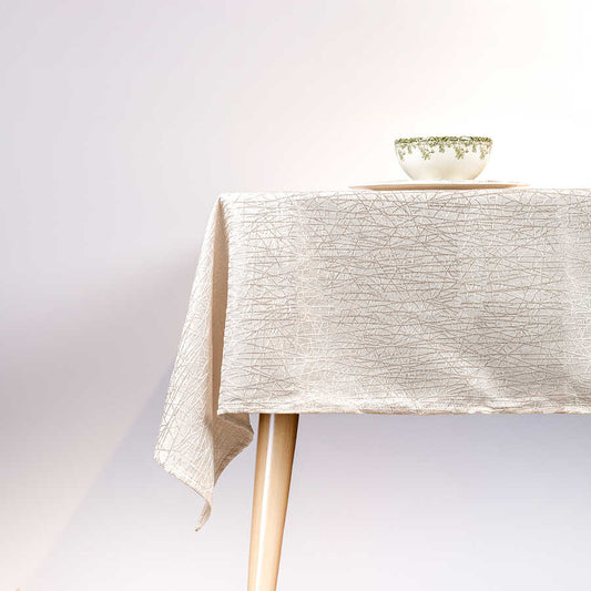 מפת ג'קארד מהודרת 155*350 ס"מ ELIZABETH בז'-מפת שולחן-Food Appeal-סופר הום